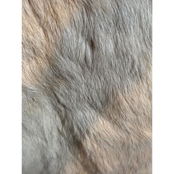 Vtg. Vera Pelliccia Rabbit Fur Suede Boho Poncho Artistic Embroidery RARE - Picture 9 of 16